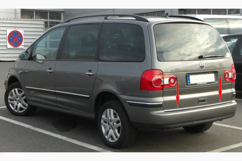 Ford Galaxy 1995–2006 Kromlist till baklucka (rostfritt stål) Image