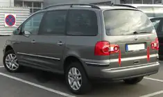 Ford Galaxy 1995–2006 Kromlist till baklucka (rostfritt stål) foto 1