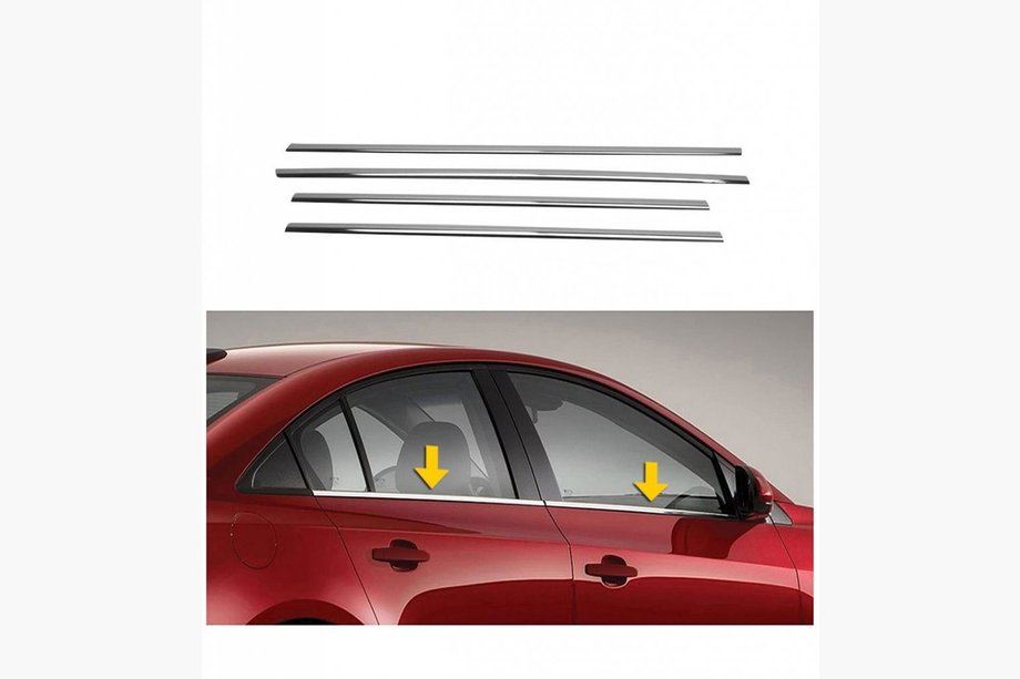 Mazda 6 2003–2008 Fönsterlister (4 st, rostfritt) Image