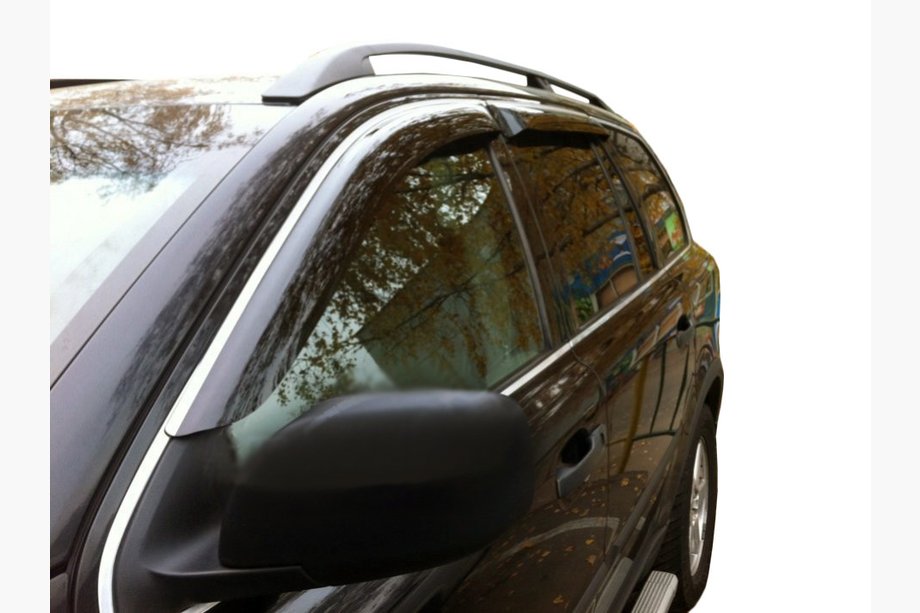Volvo XC90 2002–2014 Kromade vindavvisare för sidorutor (4 st, SIM) Image