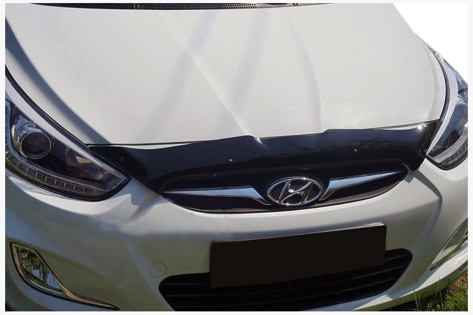 Hyundai Accent 2011–2017 Kort huvdeflektor 2010-2014 (SIM) Image