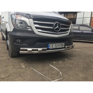 Främre nedre skyddsbåge Shark (rostfritt stål) Mercedes Sprinter W906 2006–2018 foto 4