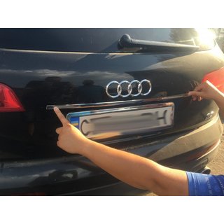 Kromlist över registreringsskylten Carmos (rostfritt stål) Audi Q7 2005–2015 foto 1