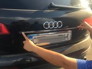 Audi Q7 2005–2015 Kromlist över registreringsskylten Carmos (rostfritt stål) foto 1