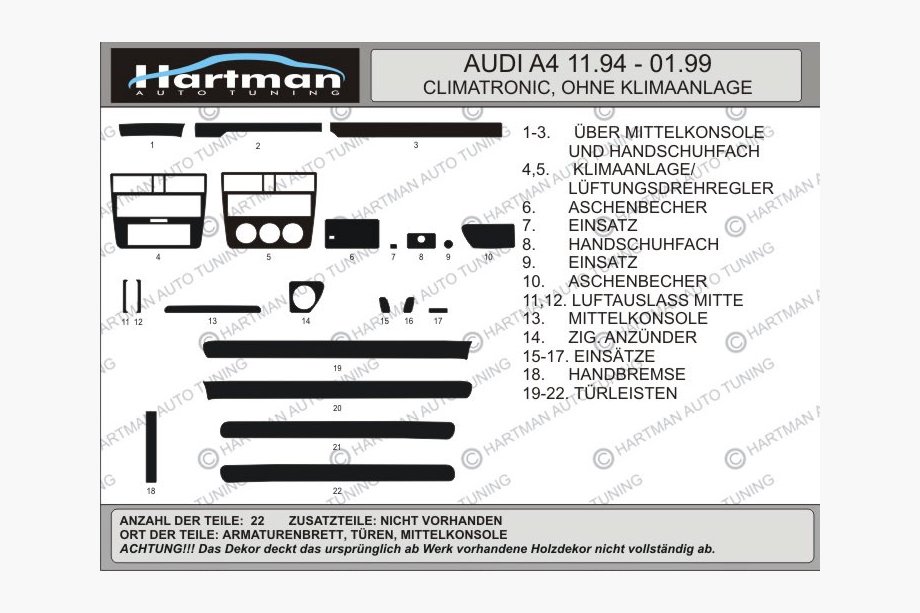Audi A4 B5 1994–2001 Interiörtuning (Hartman) Image