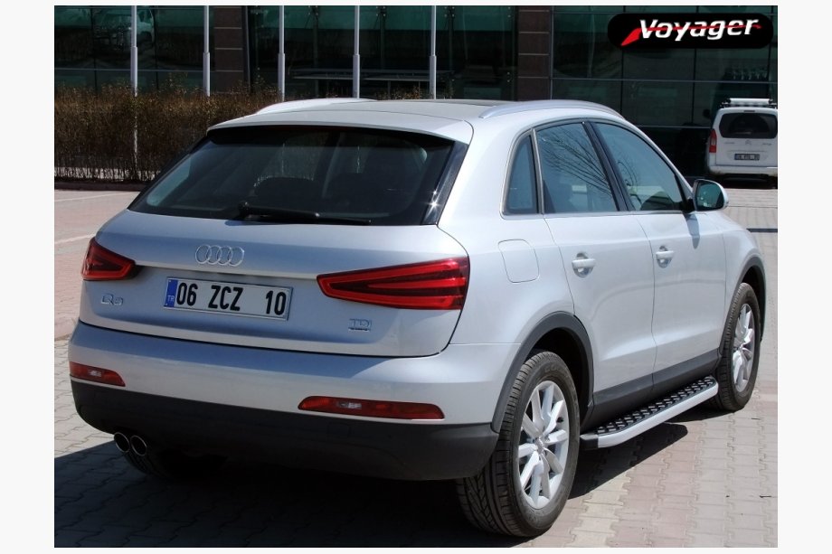 Audi Q3 2011–2019 Sidosteg BlackLine (2 st, aluminium) Image