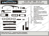 Audi 100 C3 1988–1991 Instrumentpanelslister (Hartman) foto 1