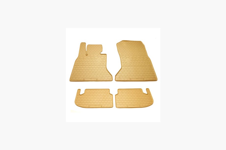 BMW 5-serien F10/F11 2010–2016 Beige gummimattor till kupén (4 st, Stingray Premium) Image