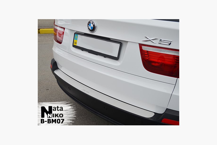 BMW X5 E70 2007–2013 Bakre stötfångarskydd NataNika (rostfritt stål) Image