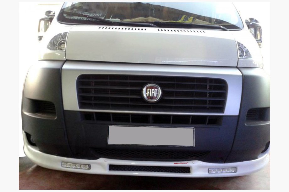 Fiat Ducato 2006–2025 Frontläppspoiler 2006-2013 (smal med LED, för lackering) Image