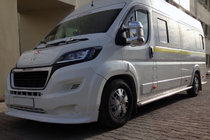 Fiat Ducato 2006–2025 Främre läppspoiler 2014↗︎ (smal, för lackering) foto 2