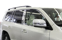 Lexus LX570/450d 2008–2022 Kompletta fönsterlister och stolplister (rostfritt stål) foto 15