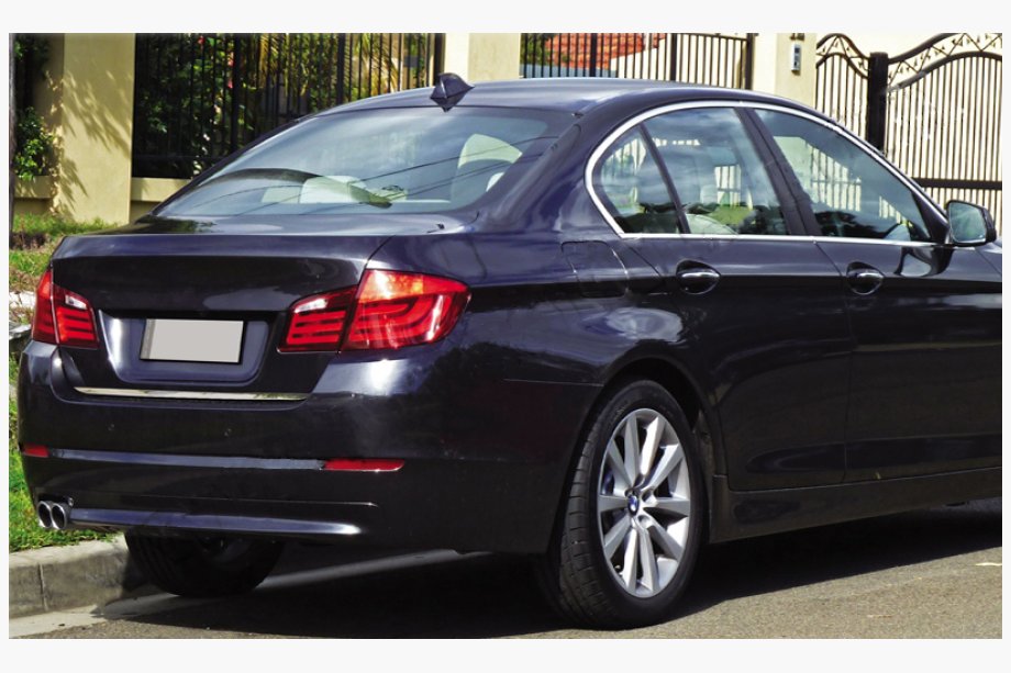 BMW 5-serien F10/F11 2010–2016 Rostfri kantlist för bagagelucka (SD) Image