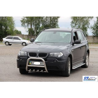 Frontbåge (rostfritt stål) BMW X3 E83 2003–2010 foto 2