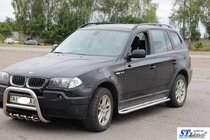 BMW X3 E83 2003–2010 Sidosteg KB001 (rostfritt stål) 60 mm foto 2