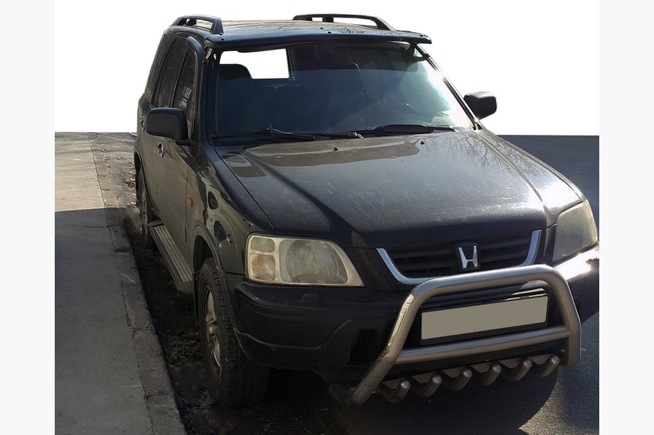 Honda CRV 1996–2001 Vindrutespoiler (svart blank, 5 mm) Image
