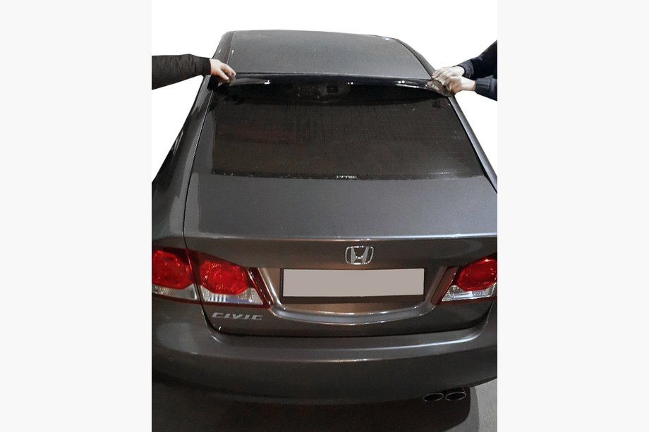 Honda Civic Sedan VIII 2006–2011 Rutespoiler (svart, ABS) Image