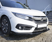 Honda Civic Sedan X 2016–2021 Frontläpp till främre stötfångare V1 (svart) foto 1