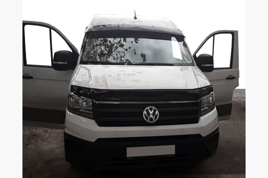 Volkswagen Crafter 2016– Vindrutedeflektor (blank svart, 5 mm) Foto 1
