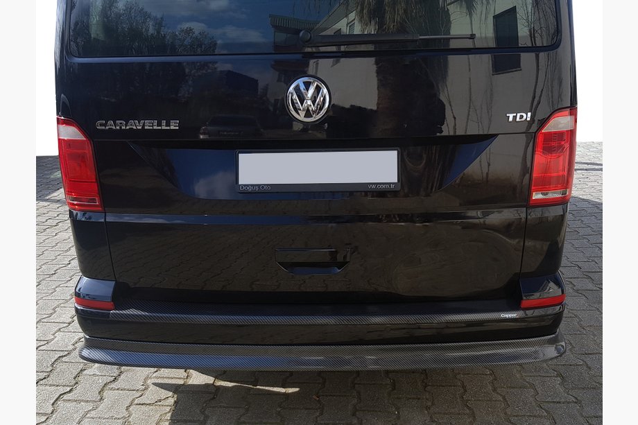 Volkswagen T6 2015–2024 Bakre lip-förlängning i kolfiberlook (ABS) Image