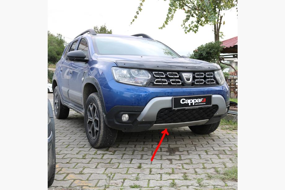 Dacia Duster 2018–2024 Nedre frontbumperläpp (ABS, grå) Image