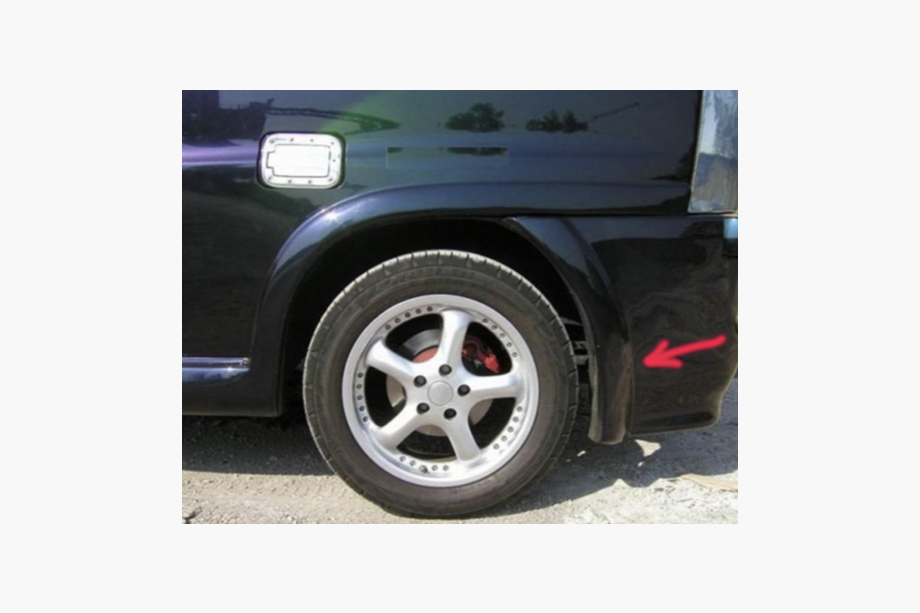 Mercedes Vito W638 1996–2003 Bakre stänkskyddskåpor (för lackering) Image