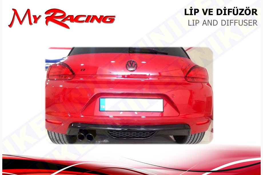 Volkswagen Scirocco 2008–2017 Sarg till bakre diffuser (ABS, svart) Image