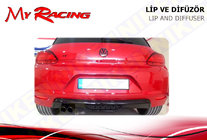 Volkswagen Scirocco 2008–2017 Sarg till bakre diffuser (ABS, svart) foto 1