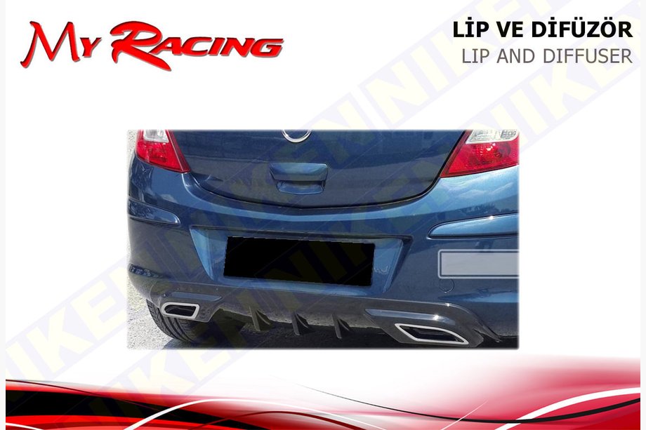 Opel Corsa D 2007–2014 Sarg till bakre diffuser (ABS, svart) Image