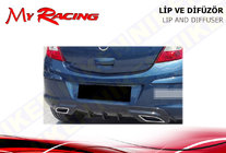 Opel Corsa D 2007–2014 Sarg till bakre diffuser (ABS, svart) foto 1