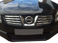 Nissan Qashqai 2007–2010 Rostfria kylargrillslister (8 st) OmsaLine – italienskt rostfritt stål foto 1