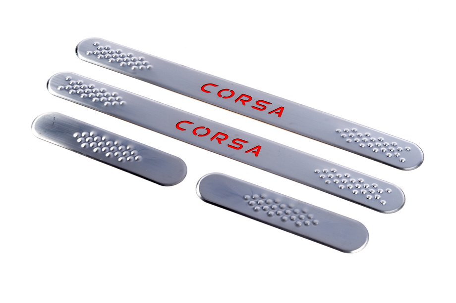Opel Corsa C 2000–2006 Instegslister Carmos V1 (4 st, rostfritt stål) Image