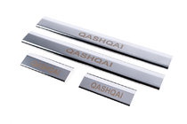 Nissan Qashqai 2007–2010 Tröskelskydd i rostfritt stål för plast (4 st) foto 5