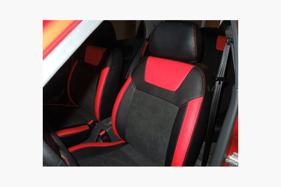 Daewoo Lanos 1998–2017 Modellanpassade sätesöverdrag Brothers Leather Style Image