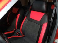 Daewoo Lanos 1998–2017 Modellanpassade sätesöverdrag Brothers Leather Style foto 1