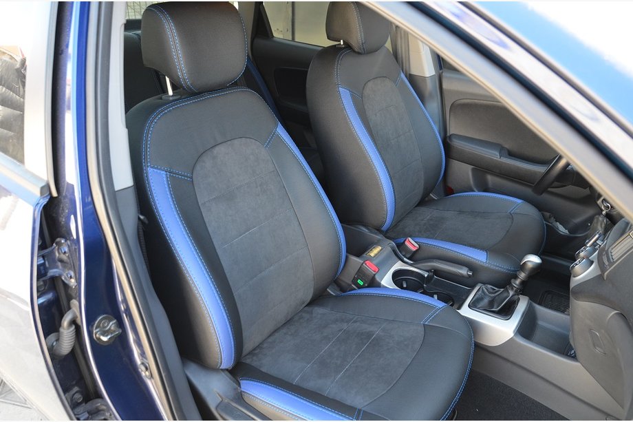 Hyundai Elantra (HD) 2006–2011 Sätesskydd Elite (konstläder ↗ Alcantara-imitation) Image