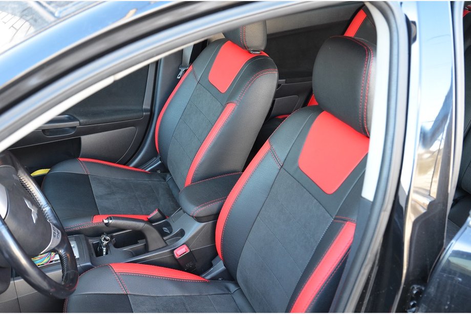 Mitsubishi Lancer X 2008– Bilklädslar SoyuzAuto Leather-style Image