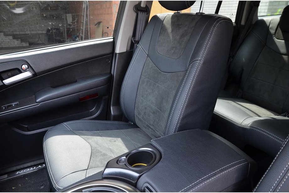 SsangYong Kyron 2005–2014 Sätesöverdrag SoyuzAuto Leather style Image