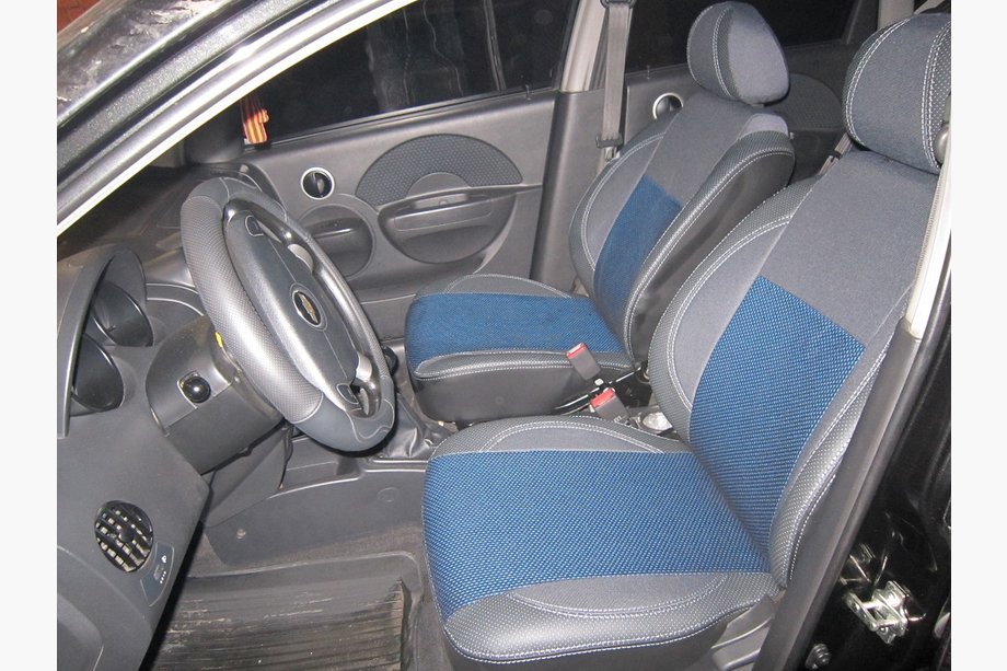 Chevrolet Aveo T200 2002–2008 NYHET!!! Original SoyuzAuto Premium sätesöverdrag i konstläder Image
