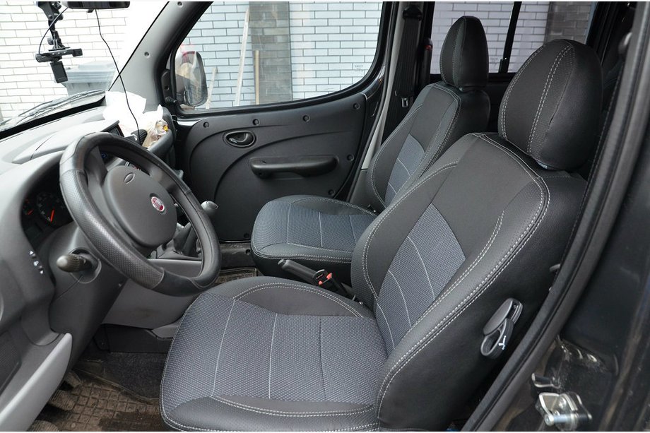Fiat Doblo I 2005–2010 NYHET!!! Originala SoyuzAuto Premium sätesöverdrag (fram) Foto 4