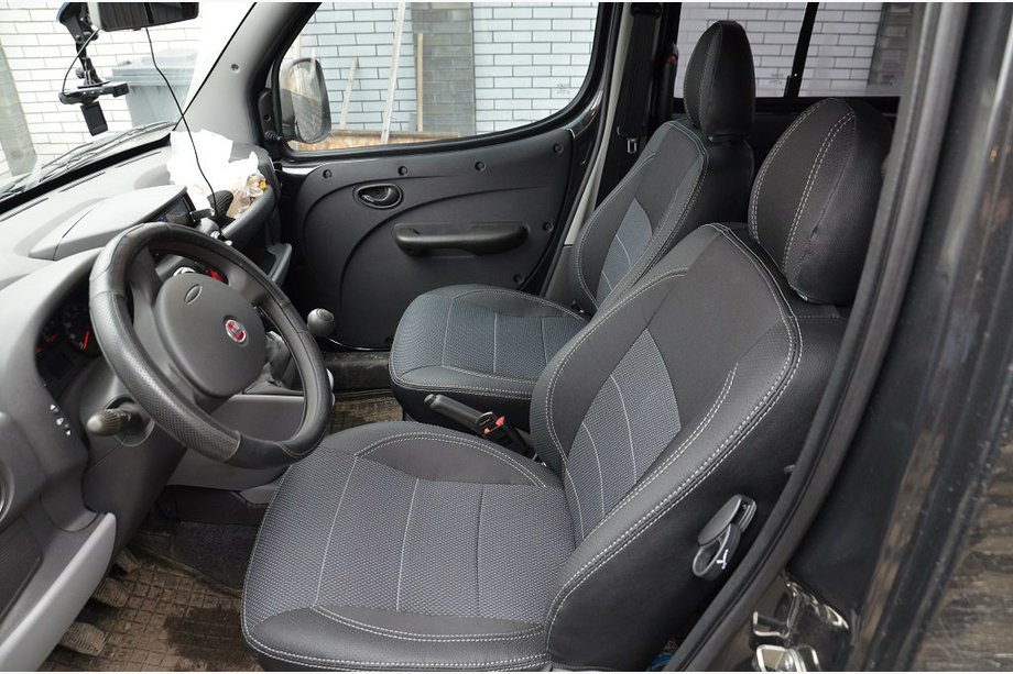 Fiat Doblo I 2005–2010 NYHET!!! Originala SoyuzAuto Premium sätesöverdrag (fram) Foto 3