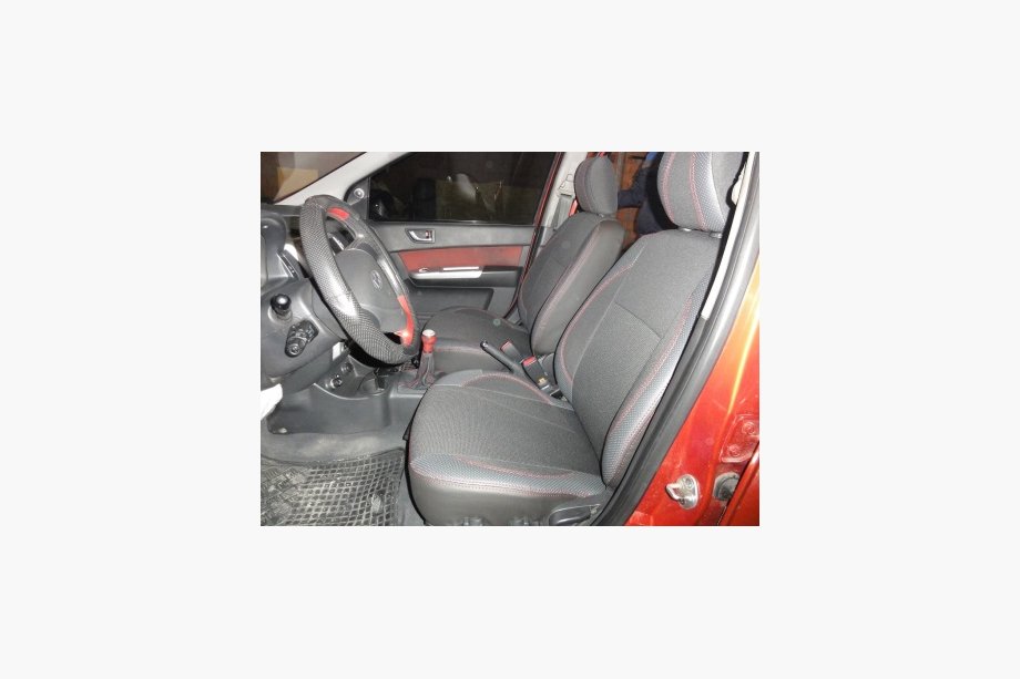 Hyundai Getz 2002– Sätesöverdrag (konstläder + tyg) Image