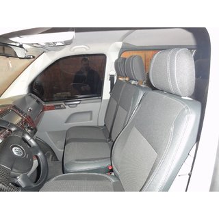 Bilklädslar (ekoläder och tyg, Premium) Volkswagen T5 Caravelle 2004–2010 foto 2