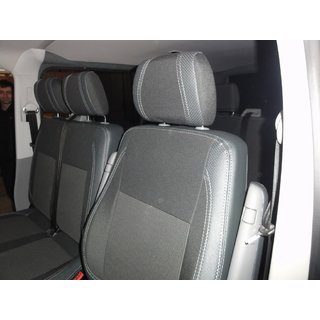 Bilklädslar (ekoläder och tyg, Premium) Volkswagen T5 Caravelle 2004–2010 foto 1
