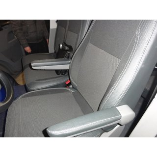 Bilklädslar (ekoläder och tyg, Premium) Volkswagen T5 Caravelle 2004–2010 foto 3