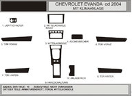 Chevrolet Evanda 2000–2006 Instrumentpanelslister (Hartman) Aluminium foto 1