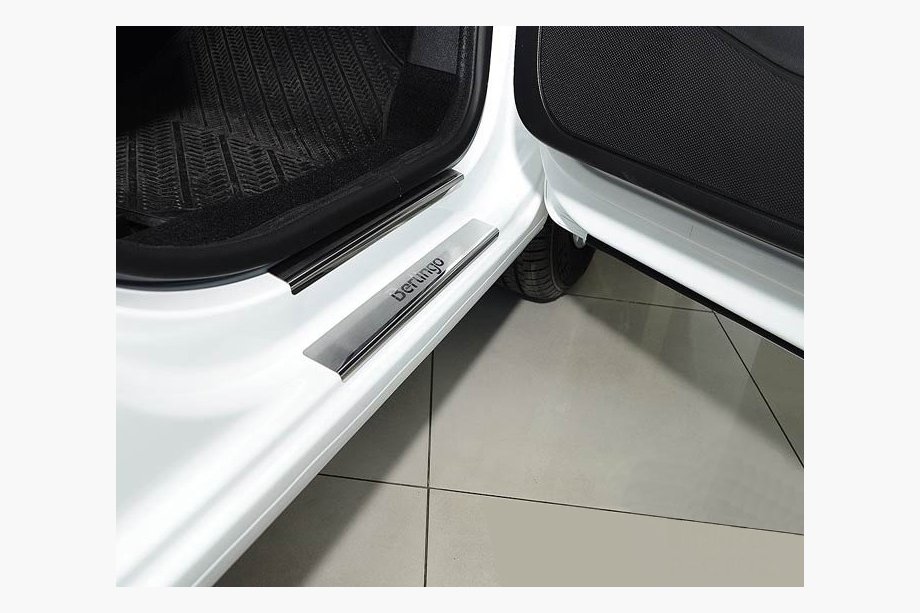 Citroen Berlingo 2008–2018 Tröskelskydd Nataniko (rostfritt stål) Standard – Lohmann monteringstejp, 0,5 mm Image