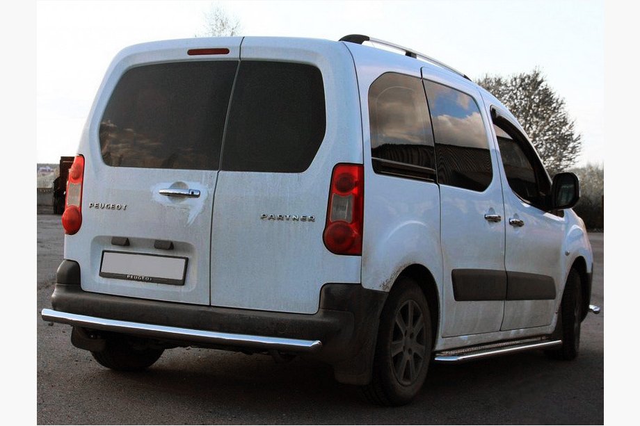 Peugeot Partner Tepee 2008–2018 Bakre skyddsbåge AK002 (rostfritt stål) 60 mm Image