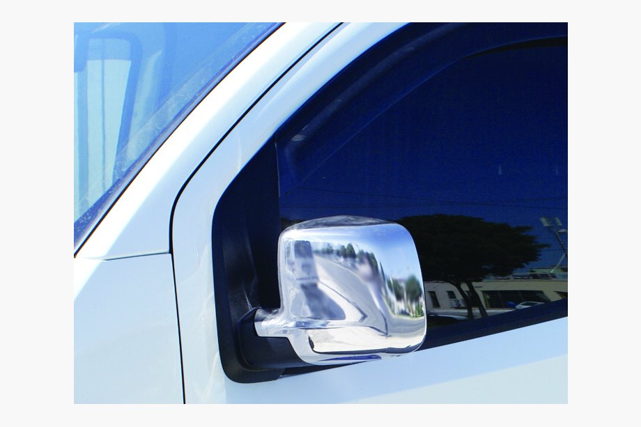 Fiat Fiorino/Qubo 2008–2024 Kromade backspegelskåpor, kompletta (2 st) Carmos - kromad plast Foto 7