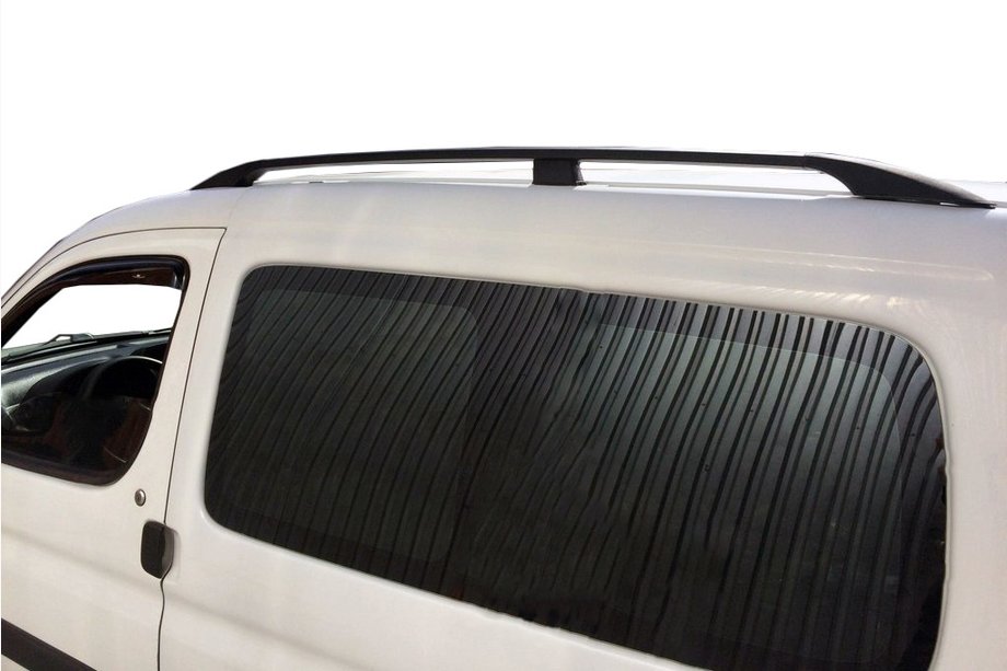 Citroen Berlingo 1996–2008 Svarta takrails Med plastfot, för limmontering Image